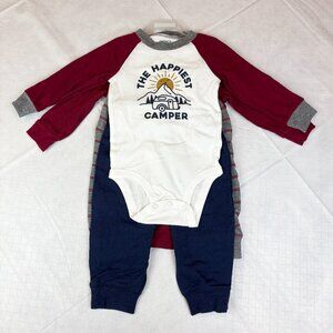 Carter's 4-piece baby boys' 12 Months outfit set with a "Happiest Camper" theme